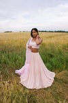Trending 2021 Sangeet / Mehendi Outfit - Light Pink Hand Embroidered Indian Lehenga Choli - Shop Online at sushmapatel.us