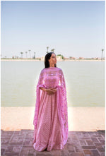 Stunning Rose Pink Nawabi With Artistic Hand Embroidery Lehenga With Broad Round Neck Blouse And Dupatta - Sushma Patel
