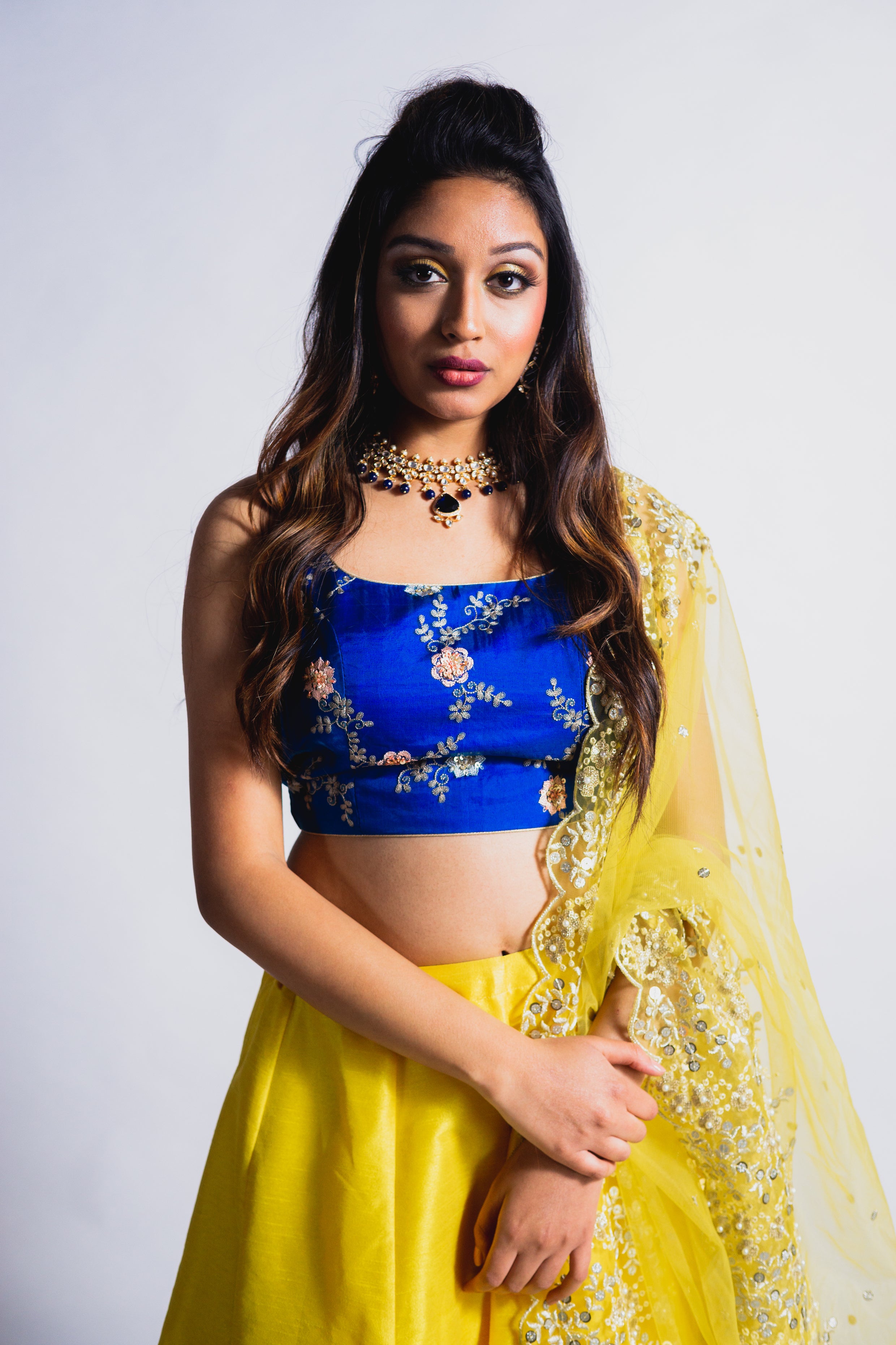 Buy Sky Blue and Yellow Ethnic Wear Sets for Girls by SAKA DESIGNS Online |  Ajio.com