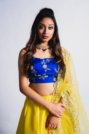 Yellow Lehenga Choli for Women Green Blouse Indian Bollywood Designer  Wedding Party Wear Lengha Choli Dupatta Mahendi Ceremony Ghagra Choli - Etsy