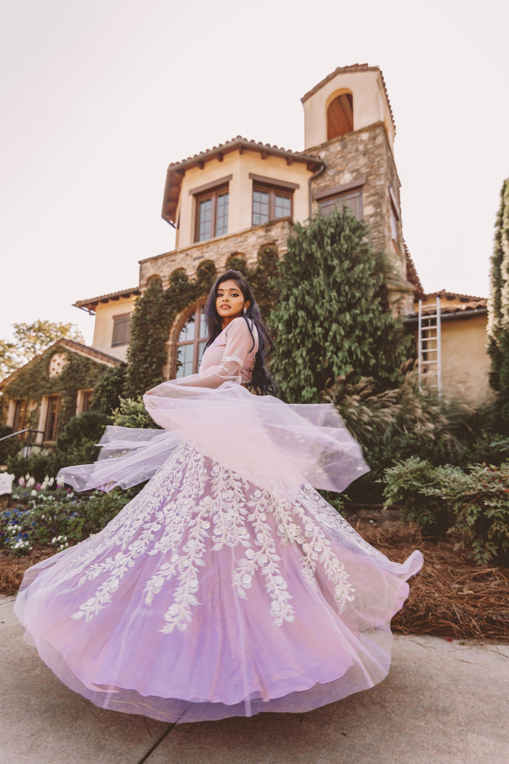 Buy Lilac / Lavender Designer Lehenga Skirt Blouse - Sushma Patel