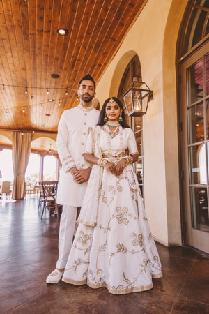 Bride & Groom Coordinated Indian Wedding Outfits Customized - Sushma Patel