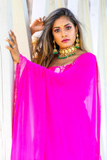 Rani Pink Fusion Indian Wear - Trendy Summer 2021 Bridesmaid Indian Outfit - Sushma Patel Boutique in Atlanta